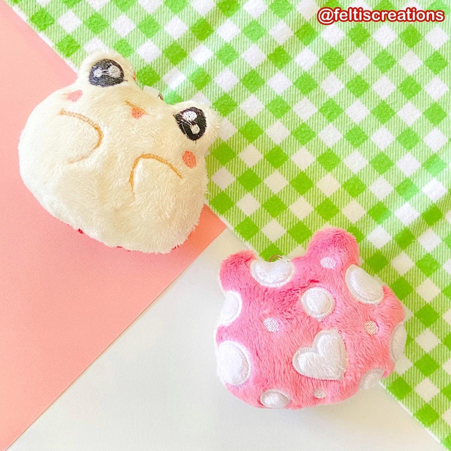 Mushroom Frog Plush Keychain