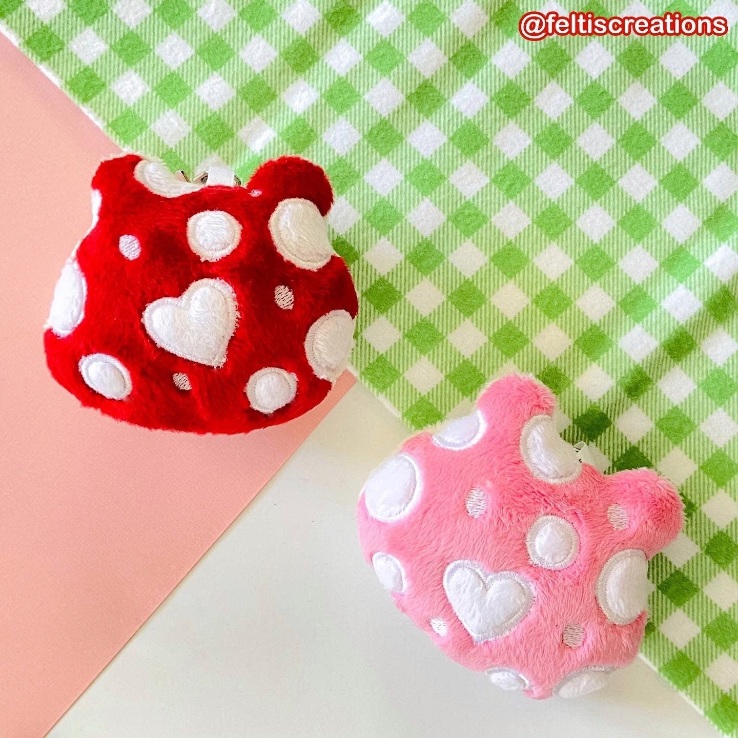 Mushroom Frog Plush Keychain