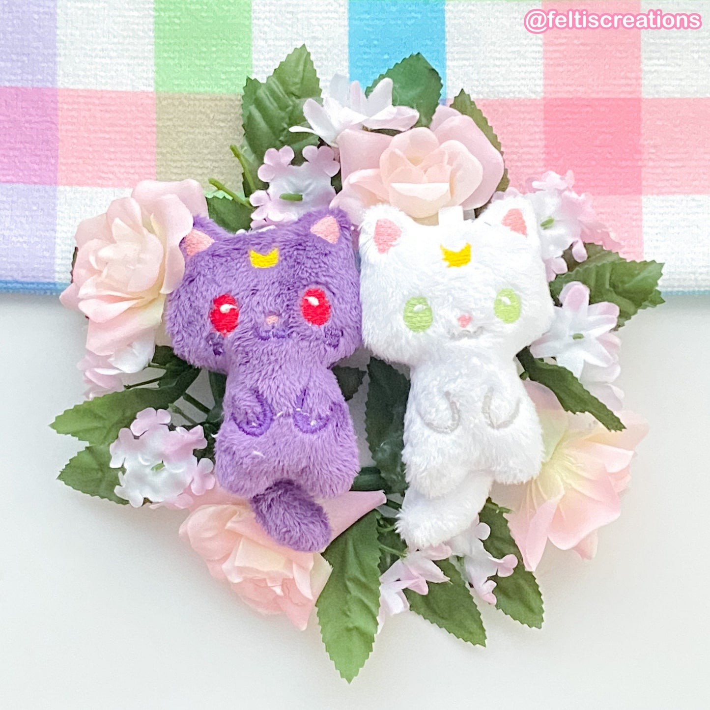 Pretty Guardian Kitties Plush Keychain