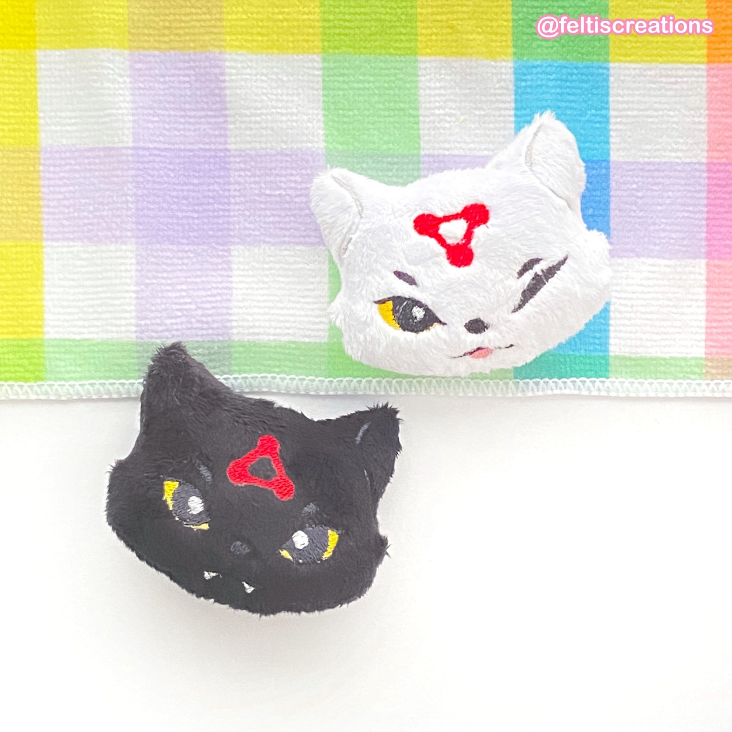 Demon & Divine Dogs Plush Keychain