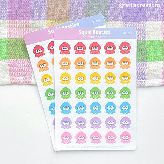 Squid Besties Sticker Sheet