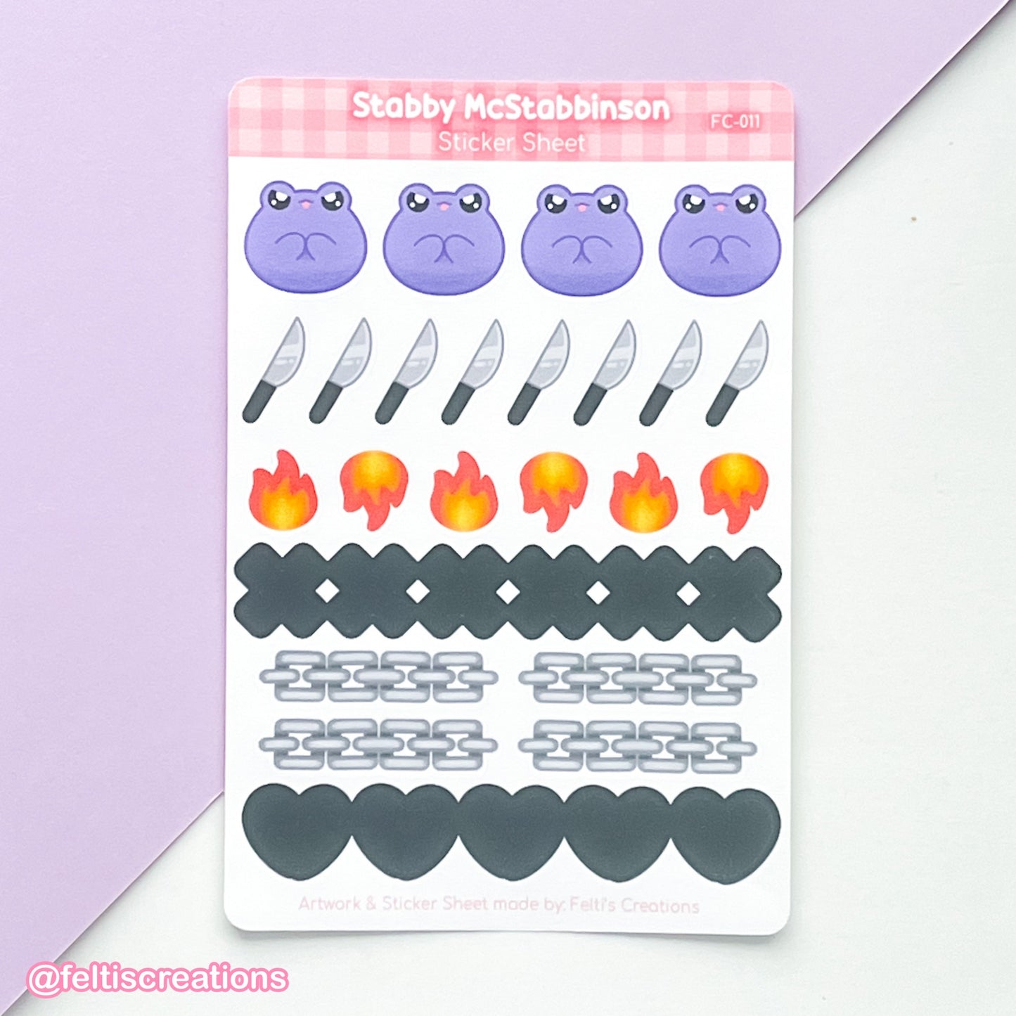 Stabby McStabbinson the Frog Sticker Sheet