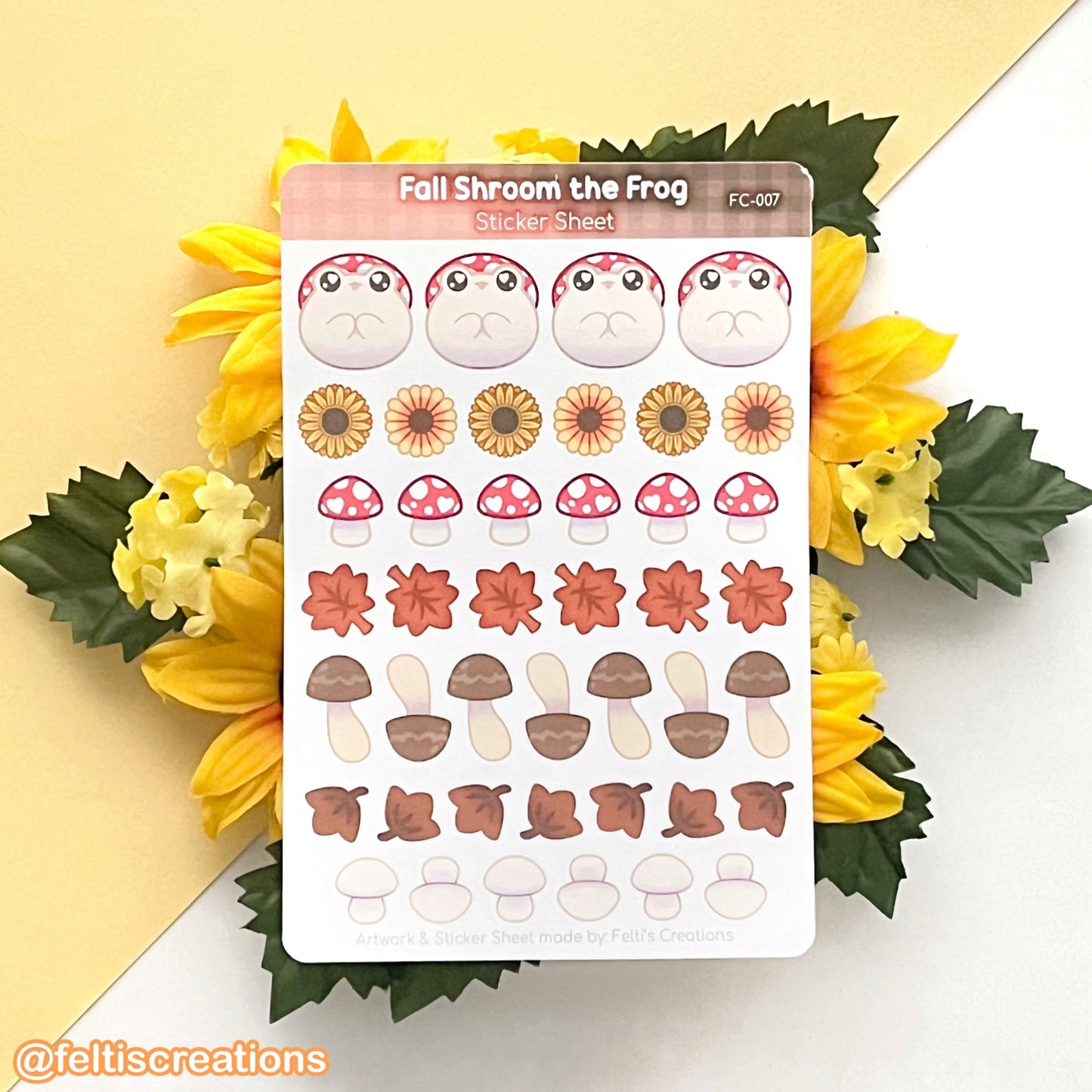 Fall Shroom the Frog Sticker Sheet