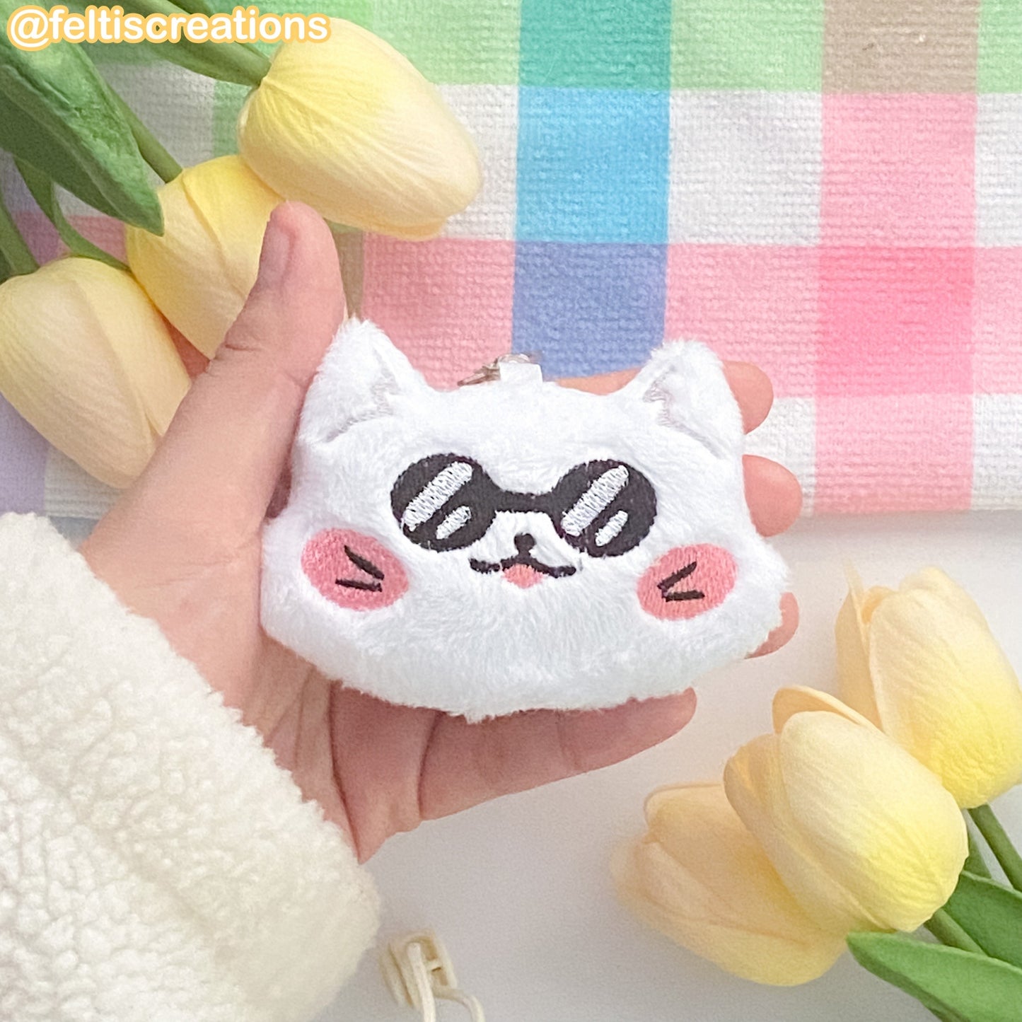 Gojo-Cat & Kuna-Kitty Plush Keychain