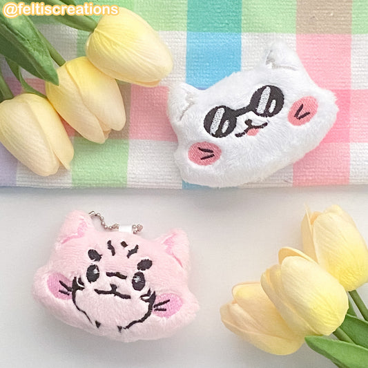 Gojo-Cat & Kuna-Kitty Plush Keychain