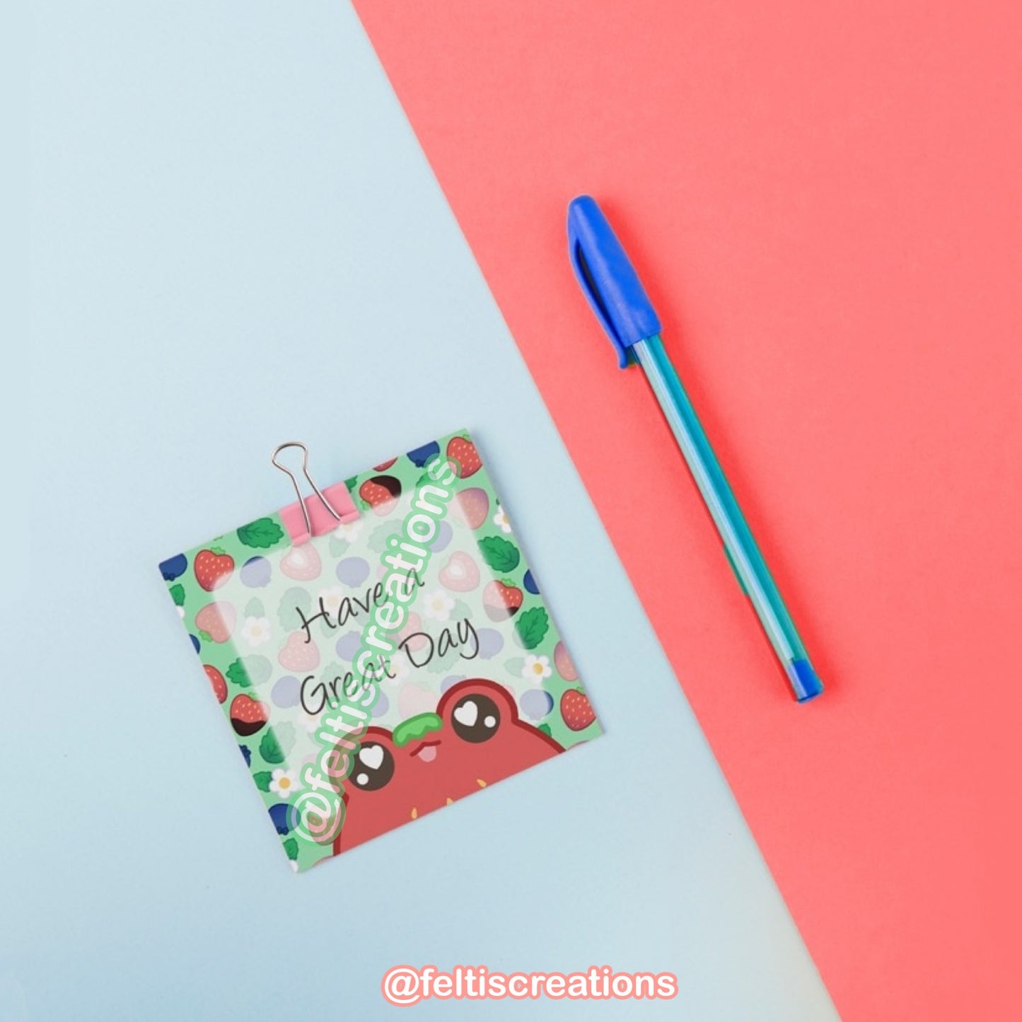 Strawberry Frog Sticky Notes