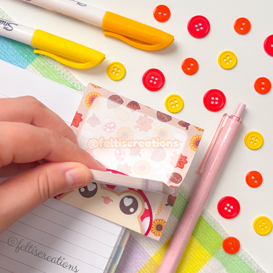 Fall Shroom Frog Sticky Notes