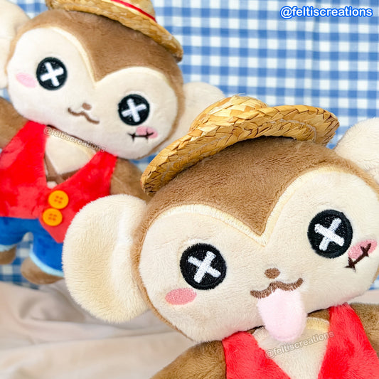 Button Pals Plushies- Pirate Gummy Monkey