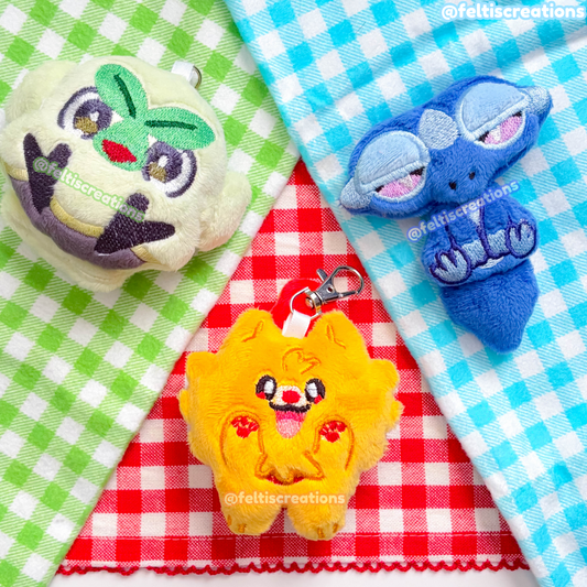 Tropical Starters Plush Keychain