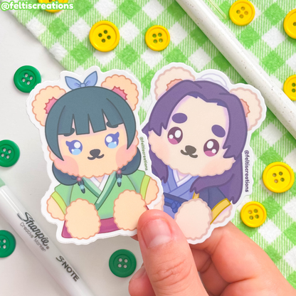 The Eunuch & The Apothecary Teddy Vinyl Stickers