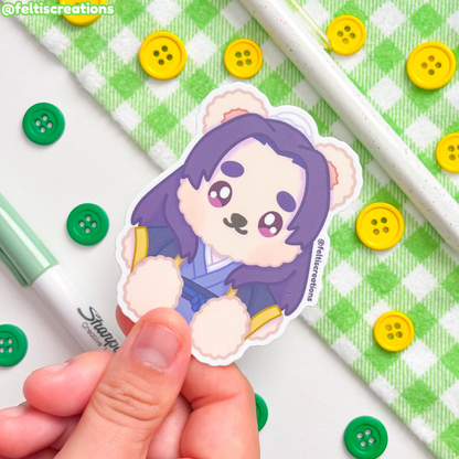 The Eunuch & The Apothecary Teddy Vinyl Stickers