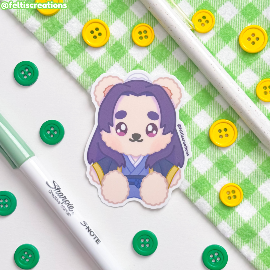 The Eunuch & The Apothecary Teddy Vinyl Stickers