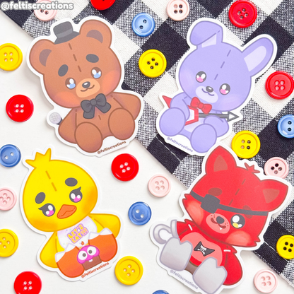 Animatronic Plushies Vinyl Stickers
