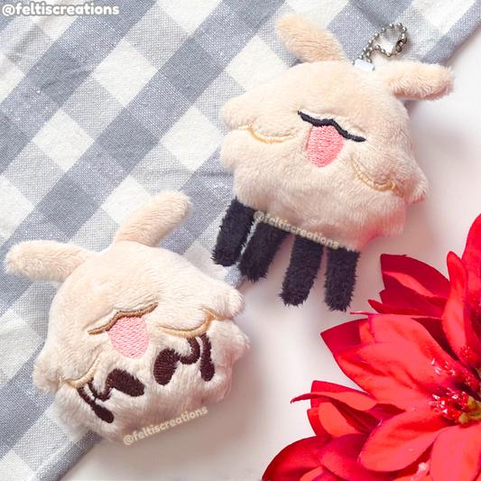 Fluffy Flea Plush Keychains