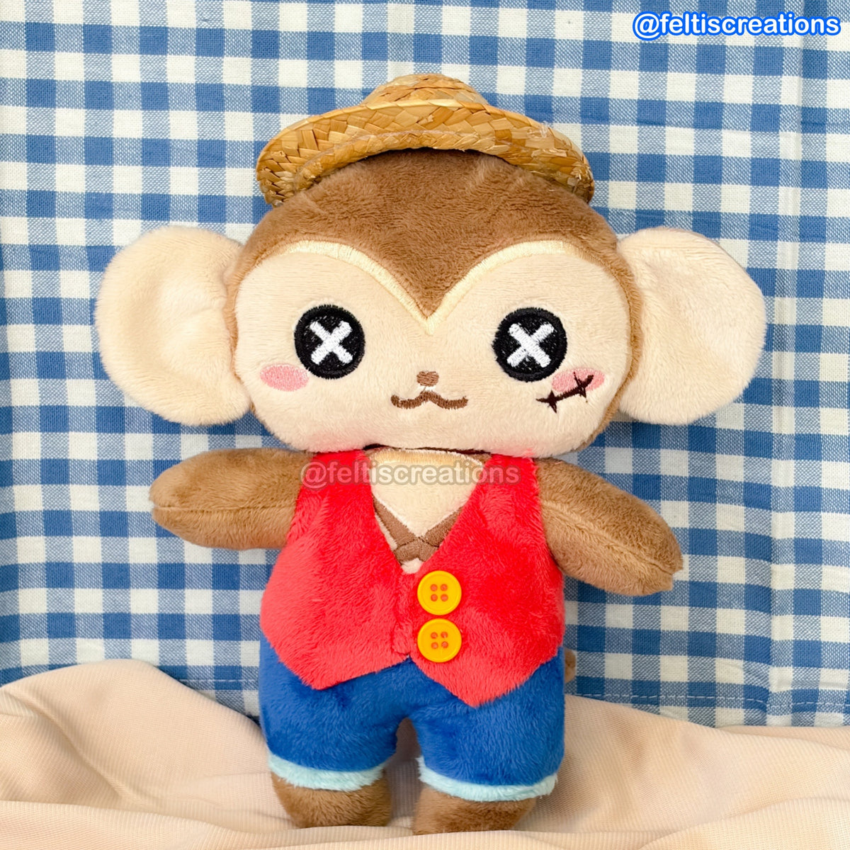 Button Pals Plushies- Pirate Gummy Monkey