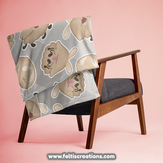 Fluffy Fleas Throw Blanket