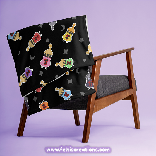 Colorful Heartless Throw Blanket
