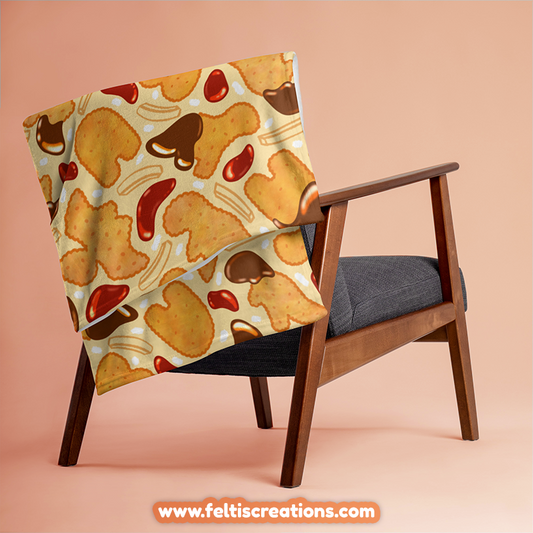 Chicken Nugget Throw Blanket