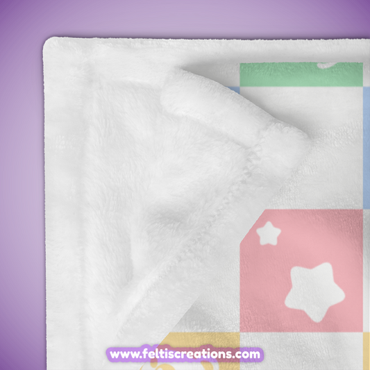 Patches Check Throw Blanket