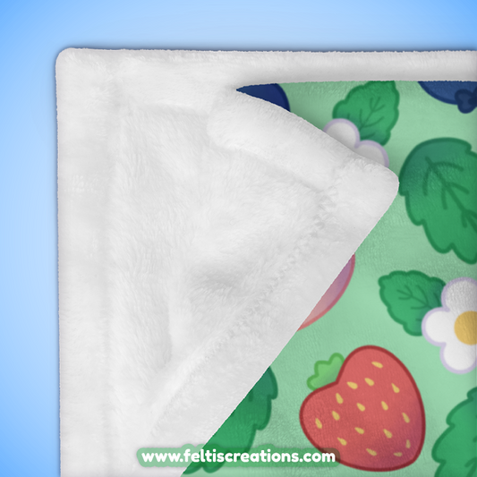 Strawberry Frog Throw Blanket