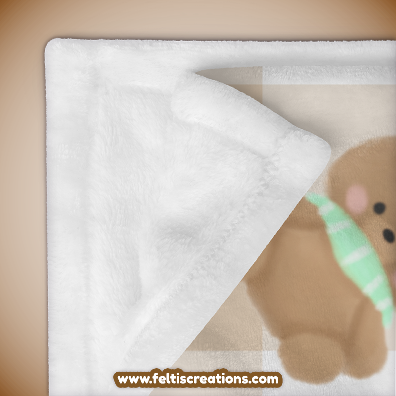 Scarf Teddy Throw Blanket