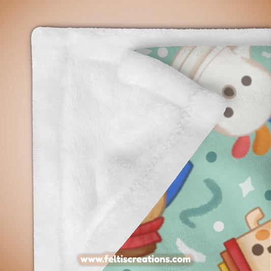 Gyroid Cafe Throw Blanket
