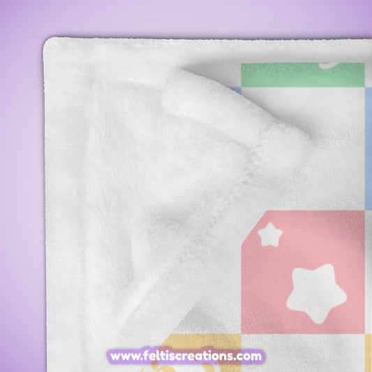 Patches Check Throw Blanket