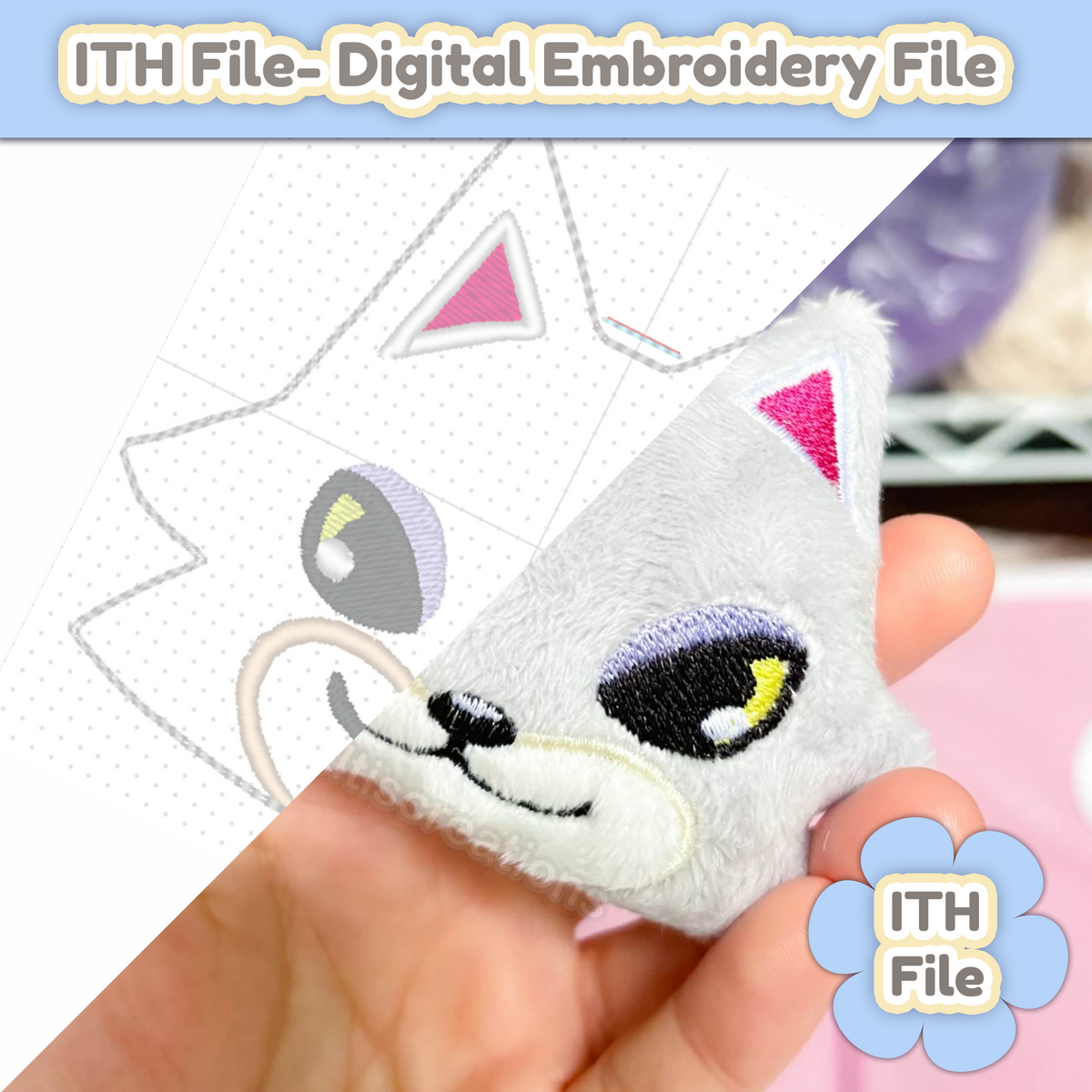 Fang ITH -  EMBROIDERY FILE - 4x4