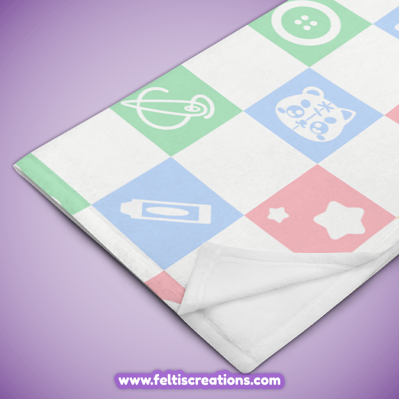 Patches Check Throw Blanket