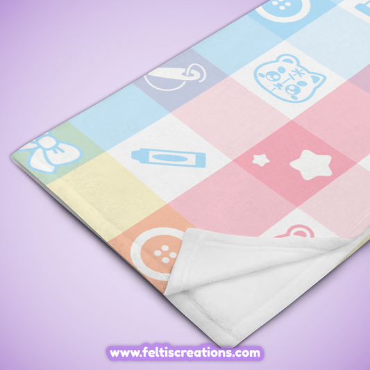 Patches Plaid Throw Blanket