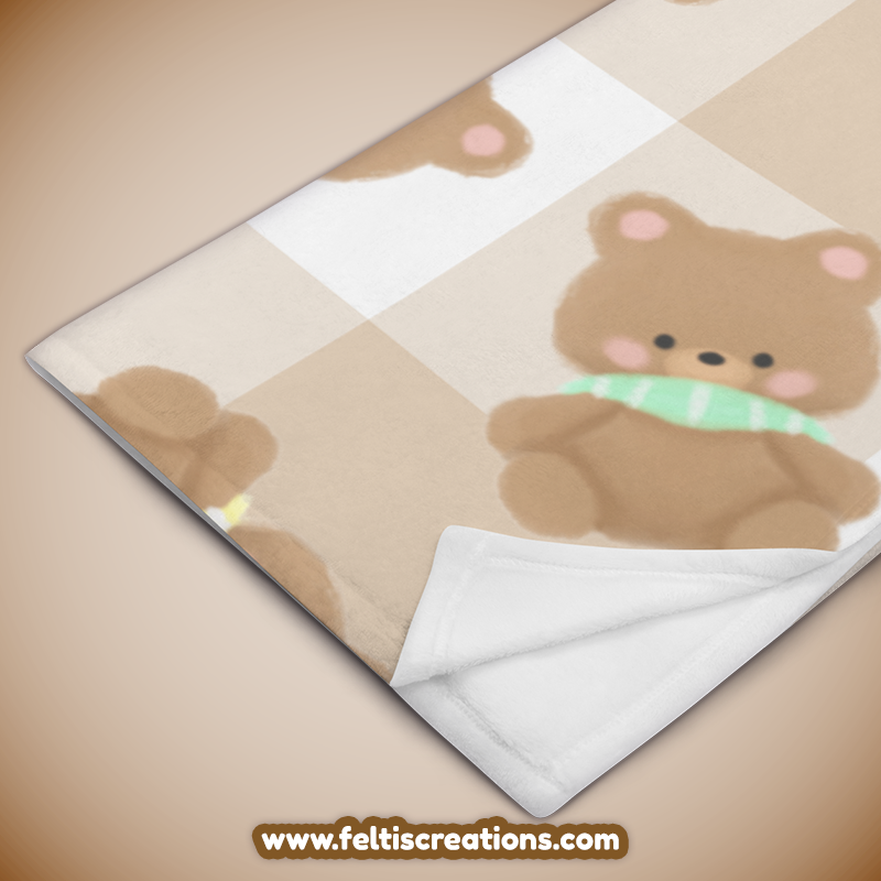 Scarf Teddy Throw Blanket