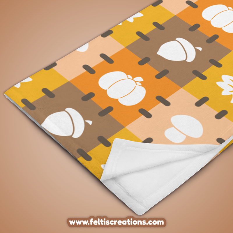 Authumn Patch Throw Blanket