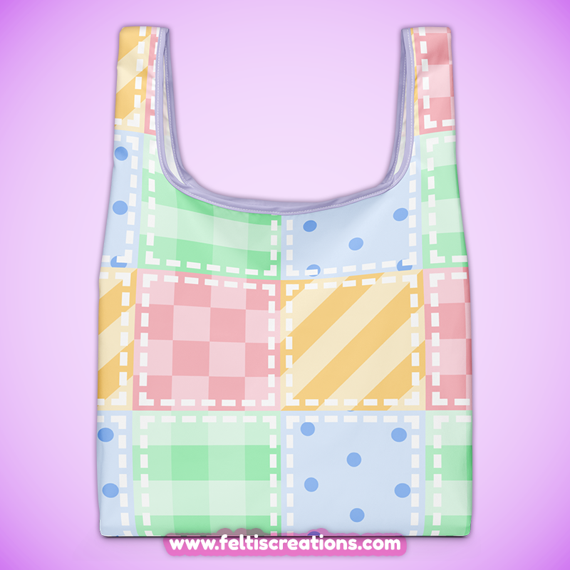 Pastel Patchwork Shopping Bag