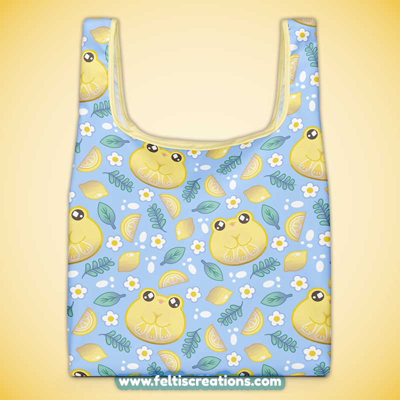Lemon Frog Shopping Bag