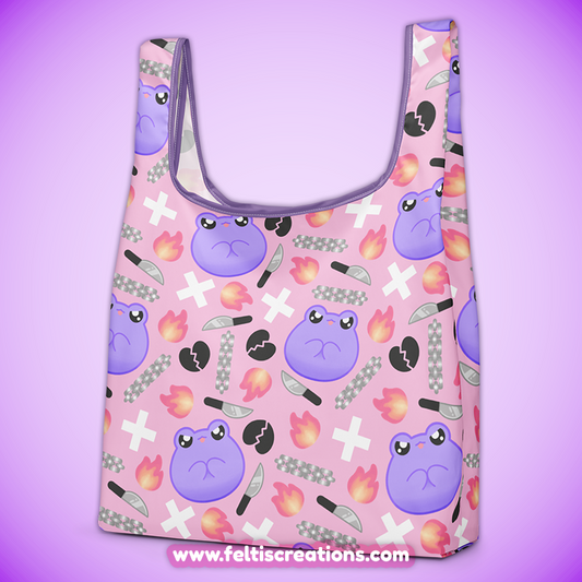 Knife Frog Shopping Bag