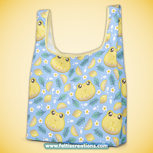 Lemon Frog Shopping Bag