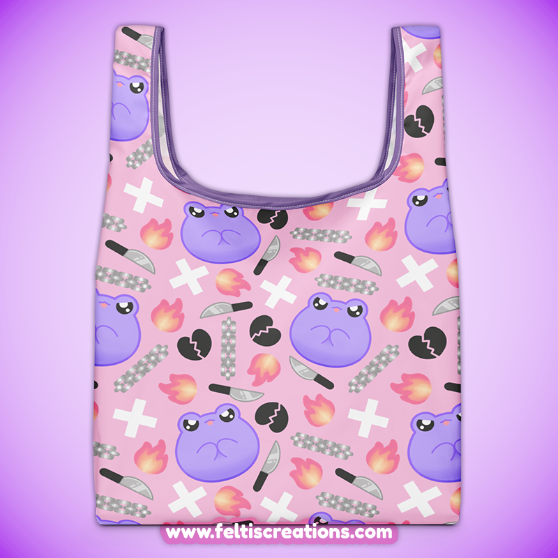 Knife Frog Shopping Bag