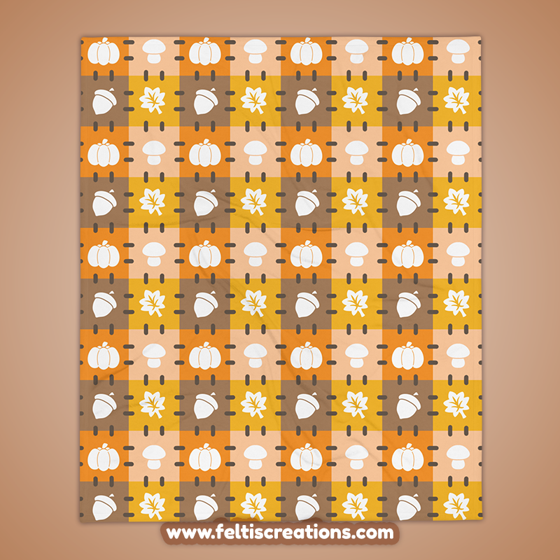 Authumn Patch Throw Blanket