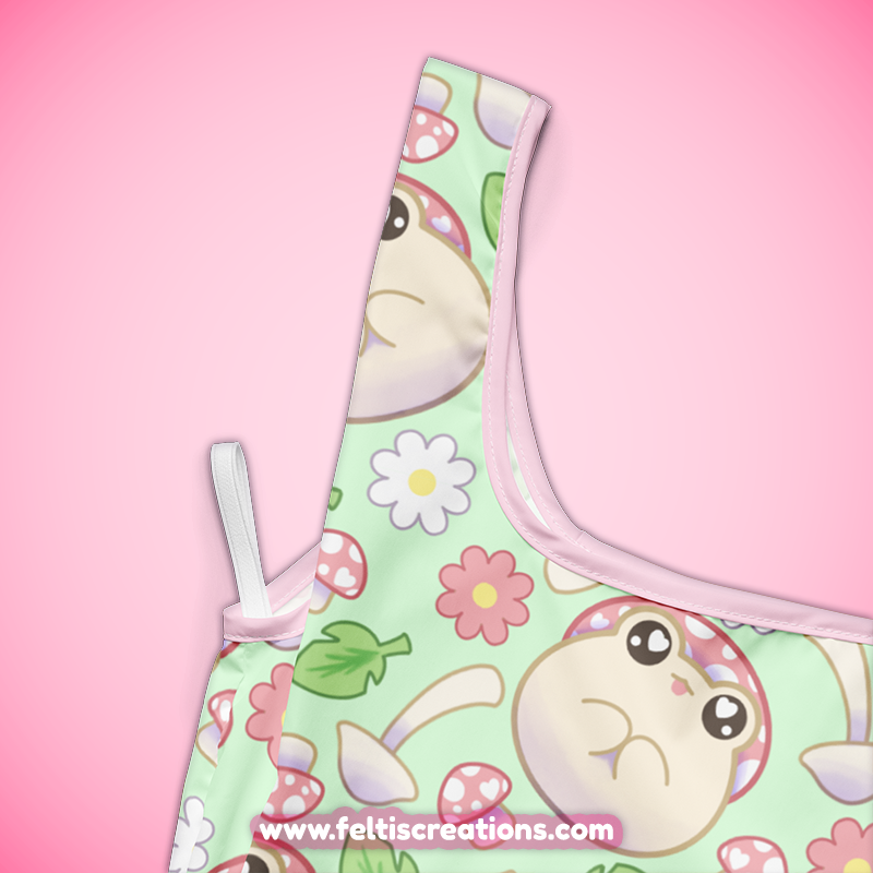 Spring Shroom Frog Shopping Bag