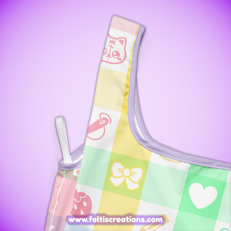 Patches Plaid Shopping Bag