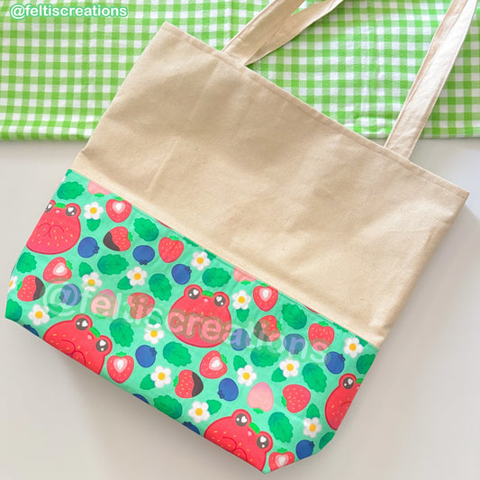 Strawberry Frog Tote Bag