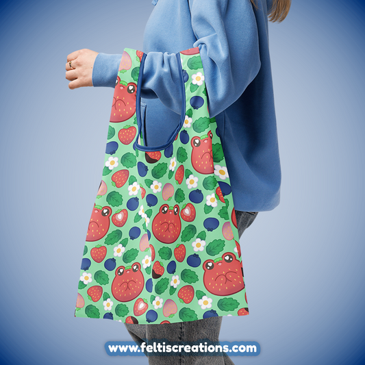 Strawberry Frog Shopping Bag