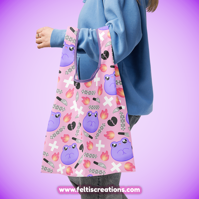 Knife Frog Shopping Bag