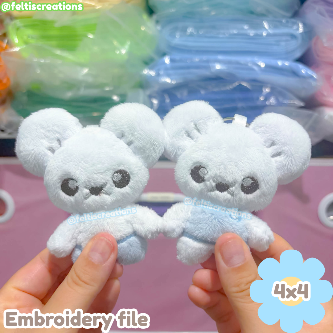 Mouse Family ITH -  EMBROIDERY FILE - 5x7, 4x4