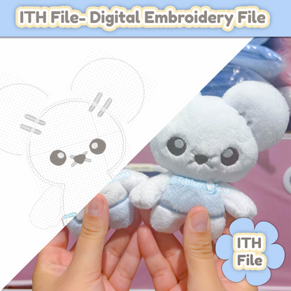 Mouse Family ITH -  EMBROIDERY FILE - 5x7, 4x4