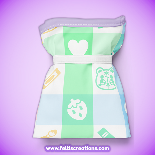 Patches Plaid Shopping Bag