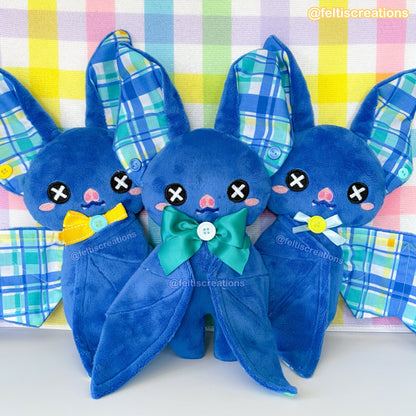 Button Pals Plushies- Blue & Yellow Plaid
