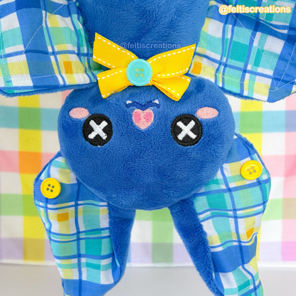 Button Pals Plushies- Blue & Yellow Plaid