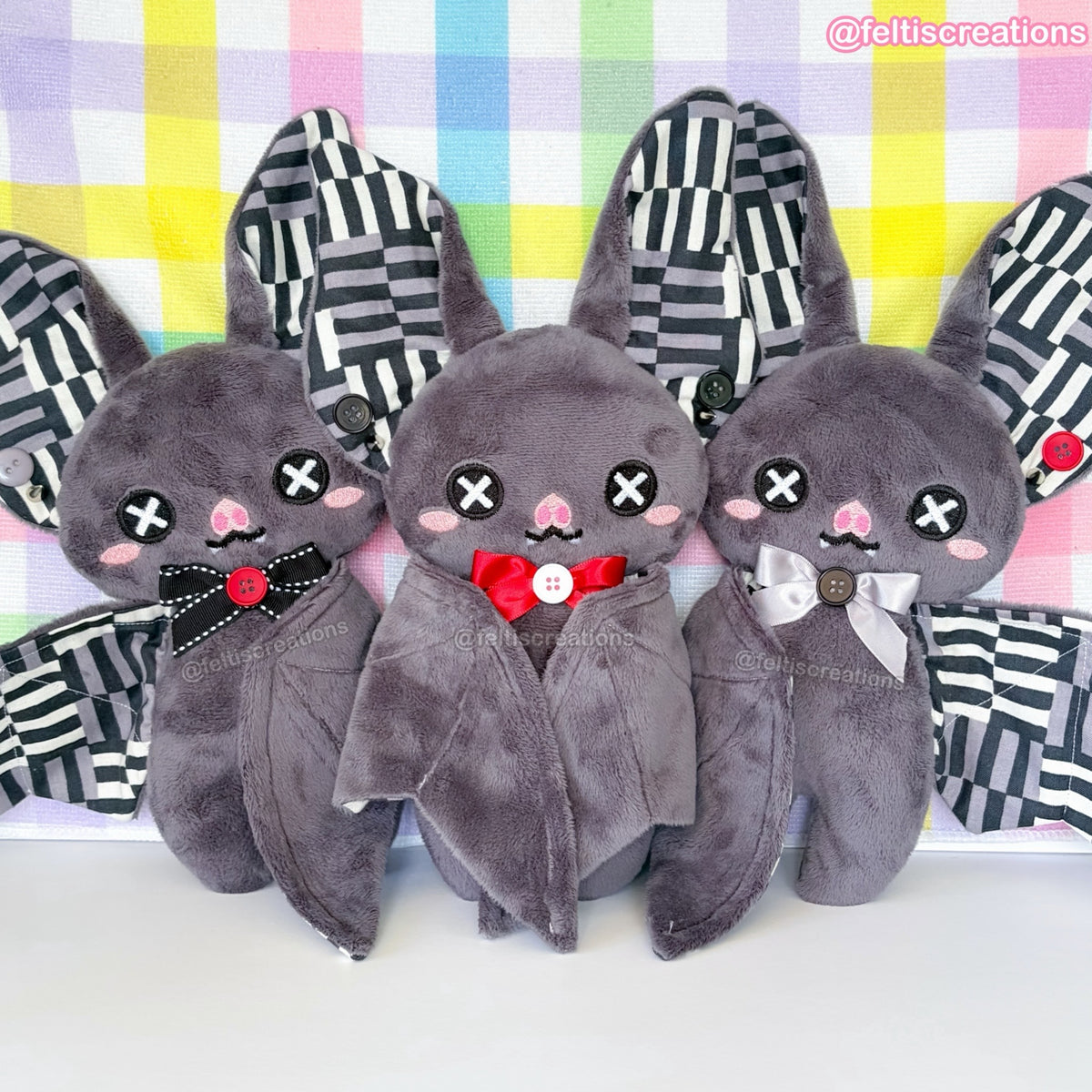 Button Pals Plushies- Ashy Lines