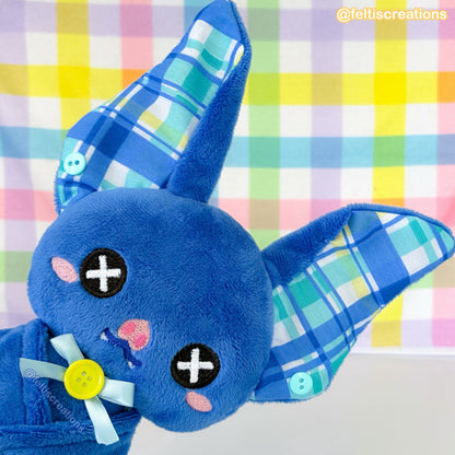 Button Pals Plushies- Blue & Yellow Plaid